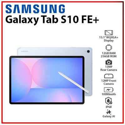 (New) Samsung Galaxy Tab S10 FE Plus 12GB+256GB BLUE Wi-Fi Android PC Tablet - Image 1 of 4