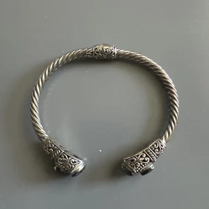 Armband Damen Geschenk Design Schnitzerei Aqua Stein Edelstein - Bild 1 von 9