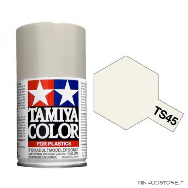PINTURA EN AEROSOL TAMIYA COLOR TS-45 PARA PLÁSTICO BLANCO PERLA - 100ML - Imagen 1 de 4