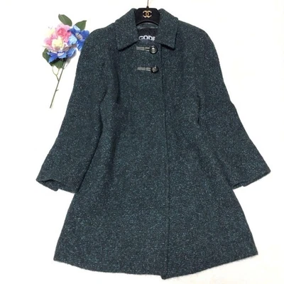 Max Mara tweed Chesterfield Coat Jacket Blouson Women Size 40 Nep Green  - Image 1 of 4