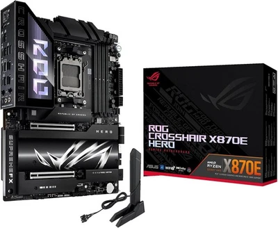 ASUS ROG Crosshair X870E Hero, AMD ATX motherboard DDR5 PCI-E 5.0 Wi-Fi 7 - Image 1 of 4