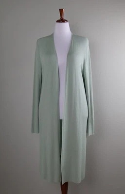 LAFAYETTE 148 Nueva York $398 Lyocell Mezcla de Seda Largo Cardi Suéter Top Talla Grande Foto 1 de 4