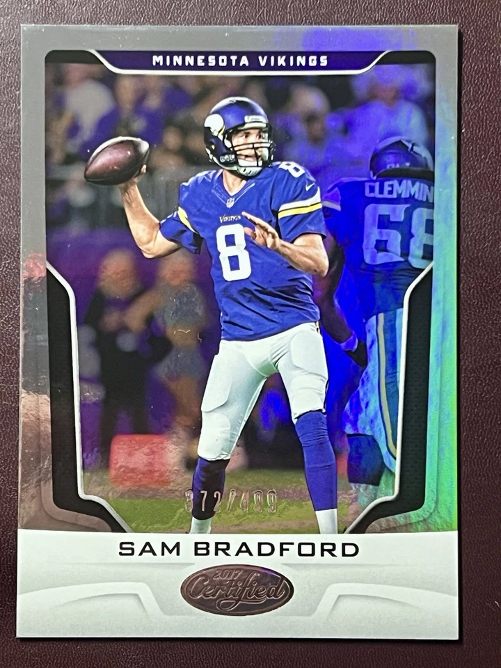2017 Panini Certified Sam Bradford #83 Mirror /499 Minnesota Vikings - Image 1 of 3