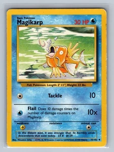 Magikarp 035/102 Uncommon Base Set MP Pokemon TCG - Picture 1 of 2