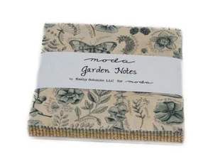Moda GARDEN NOTES by Kathy Schmitz Charm Pack 42- 5”x 5” Squares OOP - Picture 1 of 2