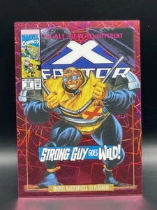 Marvel Masterpieces 92 Platinum #85-V Strong Guy Pink Lasers Variant 555/692 - Picture 1 of 2