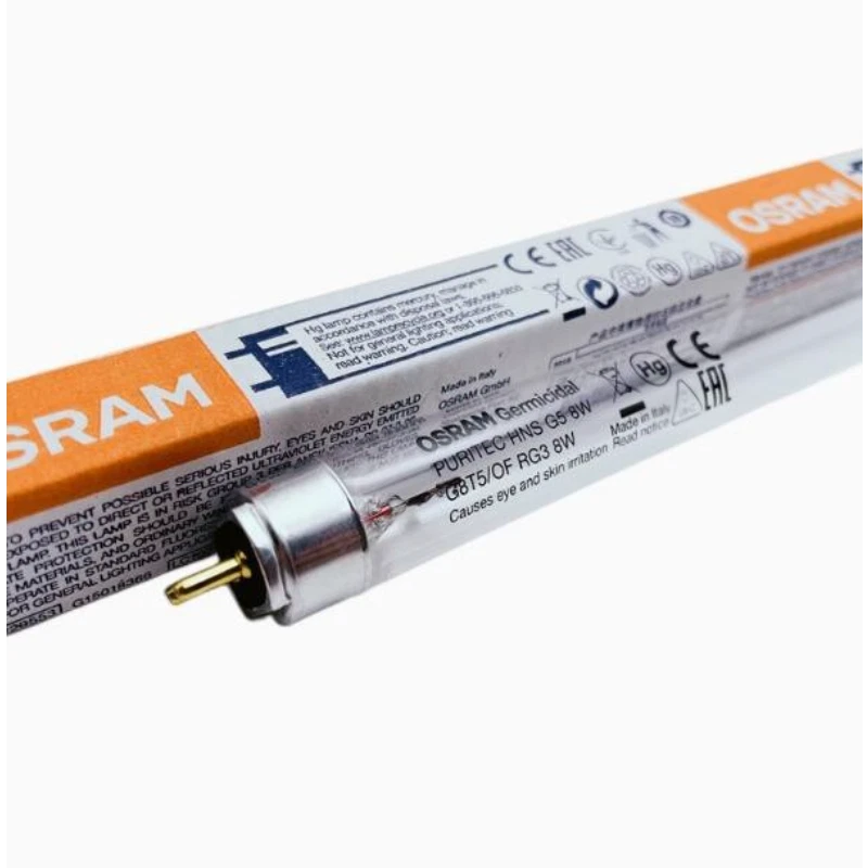 OSRAM HNS 8W UV germicidal lamp G8T5/OF PURITEC G5 UVC disinfection tube Filter - Image 1 of 1