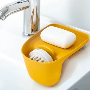 Sink Sponge Holder for Kitchen Caddy Suction Cup with Chopsticks Spoon Holder * - Picture 1 of 14