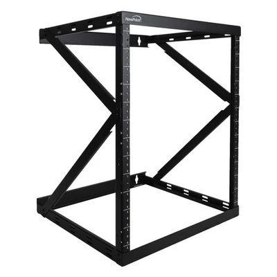 12U 2 Post Open Frame Wall Mount 18" Switch Depth Network IT Rack Heavy Duty - Image 1 of 4