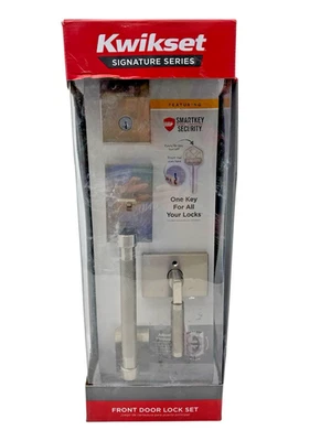 Juego de manijas Kwikset Prava HS de un solo cilindro cerrojo níquel satinado 98180-050 (OB) Foto 1 de 4