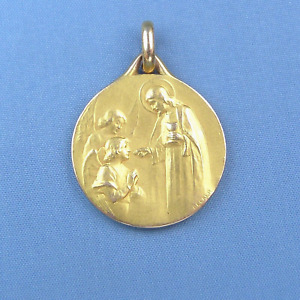 18k Gold Filled Communion Medal by Becker