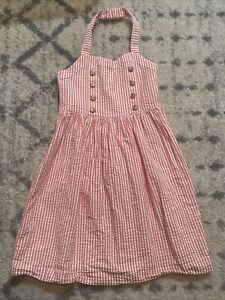 JANIE AND JACK Toddler Girls Striped Red/White Halter Dress Size 4T