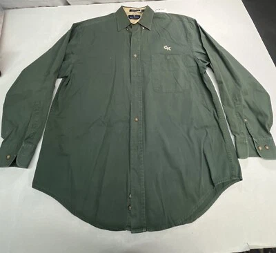 Camisa Bill Blass Hombre Talla Mediana Verde Abotonada Manga Larga Foto 1 de 4