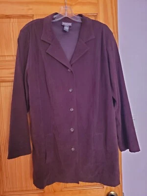 Notations Clothing Co.Women's brown jacket,size 1X, made in Indonezia - Image 1 of 4