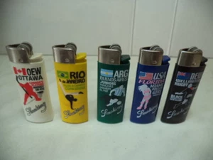 SMOKING ACCENDINO SERIE MINI FLAG SERIE 5 PEZZI NUOVI - Picture 1 of 2
