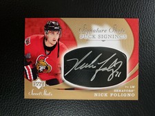 2007-08 Upper Deck Sweet Shot Autograph Puck Nick Foligno Auto SENATORS