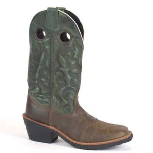 Botas de Vaquero Laredo Roper-Cuero Marrón con Eje Verde Profundo 9-2 - Imagen 1 de 5