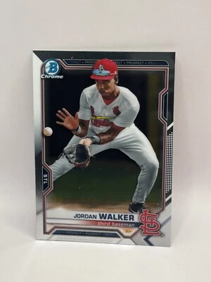 2021 Bowman Chrome Prospects #BCP-236 Jordan Walker    St. Louis Cardinals - Image 1 of 2