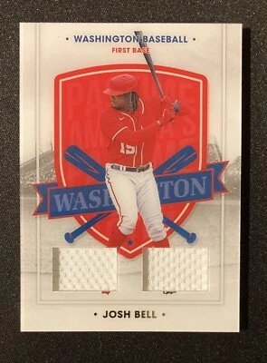 2021 Panini Chronicles - America's Pastime #75 Josh Bell Dual Patch - Nationals - Image 1 of 4
