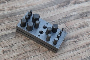 14 Stck. Stahl Anhänger Charms Herstellung Weiches Metall Runde Scheibe Schneider Locher Stanze Set - Bild 1 von 11