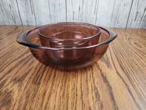 Vintage Pyrex Glass Bowls Amber Lot of 3--1 1/2Qt-4C &1 Cup WOW! Baking Time! - Picture 1 of 16