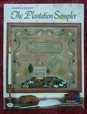 Canterbury Designs The Plantation Sampler Cross Stitch Pattern Chart Leaflet 5 - Image 1 of 4