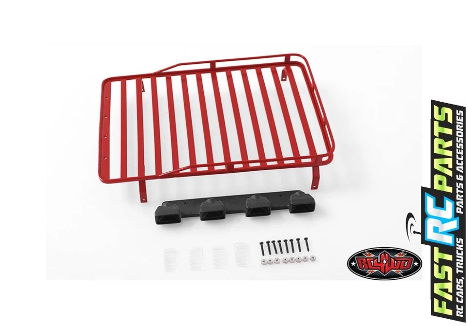 RC 4WD Roof Rack w/Light Pods 1/18 Gelande D90 Red RC4VVV-C0280 - Image 1 of 1