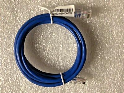 BRAND NEW ETHERNET CABLE 3522-08000001R 4.5 FOOT BLUE CAT5E - Image 1 of 2