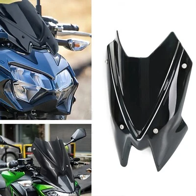 Black ABS Windshield Bubble Kawasaki Z900 / Z650 2020-2022 New Sport - Image 1 of 4