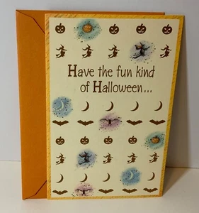 Modern UNUSED Halloween Card Forget-me-Not AGC “Fun Kind of Halloween” Cute Pics - Picture 1 of 4
