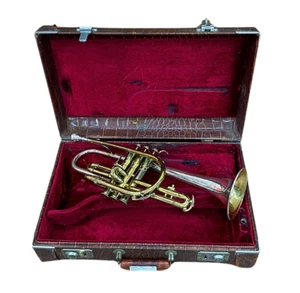 KING SILVERSONIC CORNET H.N weiß mit Etui - Bild 1 von 4