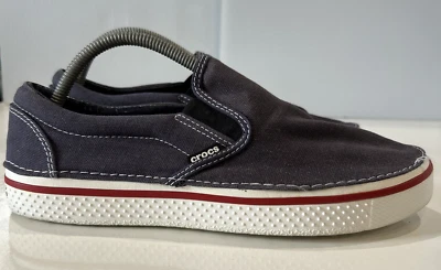 Crocs Hover Azul Lona Sin Cordones Barco Zapato Tenis Cómodo Ligero Para Hombre 9 Foto 1 de 4