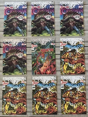 1993 CONTINUITY COMICS (LOT OF 9) ~ CRAZYMAN #3 x4 ~ARMOR #4 x1 ~ MEGALITH #6 x4 - Image 1 of 4