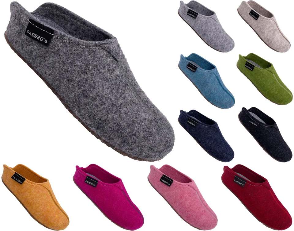 PADERO Hausschuhe LANA warme Wollfilz Pantoffeln Damen Herren Filzpantoffeln - Bild 1 von 1