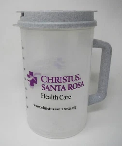 Plastic Insulated Christus Santa Rosa Clear Thermo 32oz Mug SNAP Lid with Straw - Picture 1 of 3