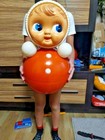 Doll - tumbler USSR Vintage large 41 cm celluloid musical Rare 1960