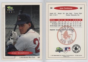 1991 Classic Best Minor League Jose Zambrano #34
