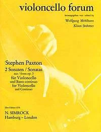 Two Sonatas op. 3 cello and basso continuo Stephen Paxton Simrock - Image 1 of 1