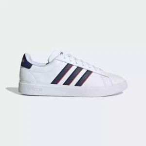 ADIDAS MEN'S GRAND COURT 2.0 TRAINER'S WHITE/NAVY/RED - Picture 1 of 9