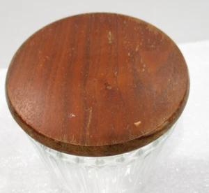 Vintage Decatur Ribbed Glass Pipe Tobacco Humidor Jar w/ Lid Aztec - Picture 1 of 9