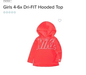Girls Nike Dri-Fit 6X Pink Nike Pullover. New With Tag - Picture 1 of 5