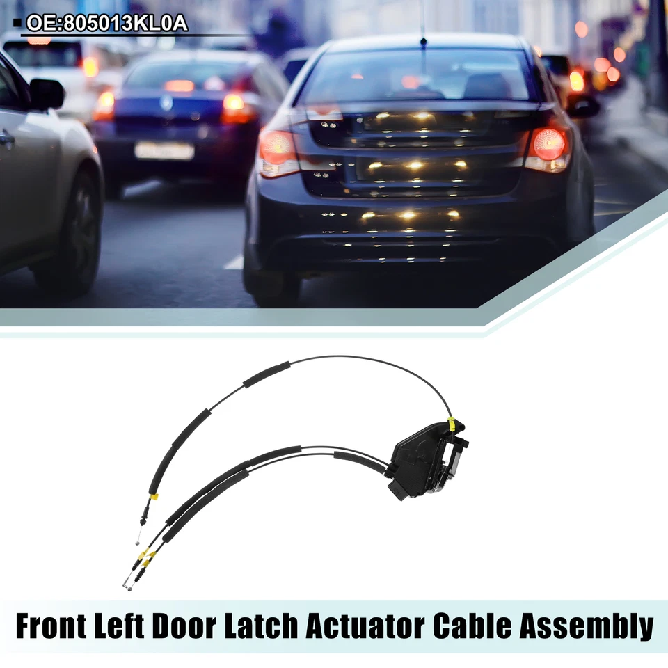 Front Left Side Door Latch Actuator with Cable Assembly for Nissan Pathfinder - Image 1 of 4