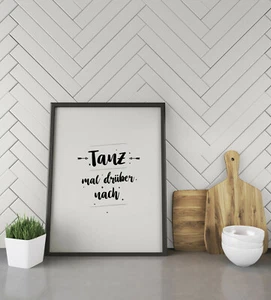 Bild Kunstdruck Tanz mal drüber nach Poster Din A4 Druck Deko Art Geschenkidee - Bild 1 von 4