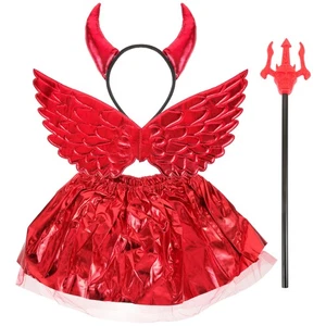 Devil Wing Headdress Halloween Headbands for Adults Horn Headwear - Imagen 1 de 12