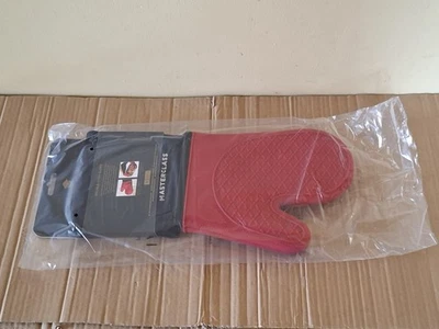 Guante Doble Horno Silicona Resistente al Calor MasterClass Rojo/Negro Impermeable Nuevo Foto 1 de 4
