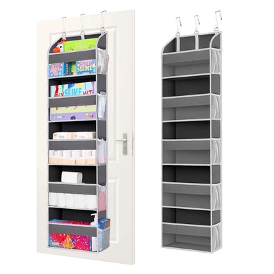 over door organizer hanging storage, 5Shelf Hanging Door Organizer with 10Pocket - Image 1 of 4