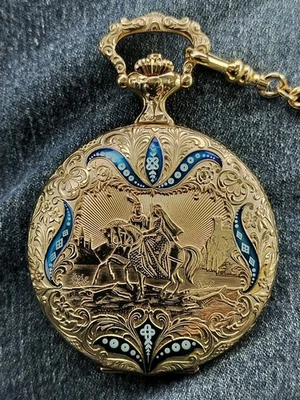 Arnex Enameled Case And Multicolored Dial 17 Jewel Pocket Watch - Image 1 of 4