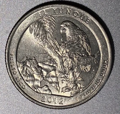 2012 P AMERICA THE BEAUTIFUL EL YUNQUE PUERTO RICO QUARTER. LOW MINTAGE. - Image 1 of 4