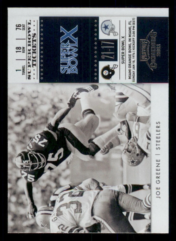2011 Playoff Contenders Super Bowl Tickets #23 Joe Greene - Image 1 of 2