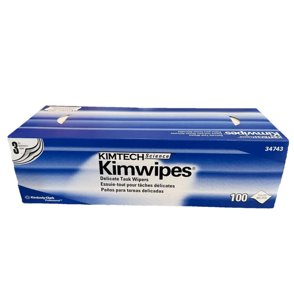 Kimberly Clark Safety 34743 White Kimwipes Delicate Task Wipers 3-ply